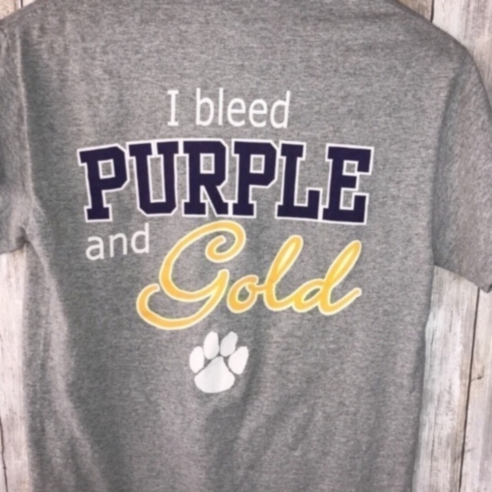 LSU Tigers I Bleed Purple Gold Tee Women’s Small NCAA Fan Shirt - Picture 4 of 5